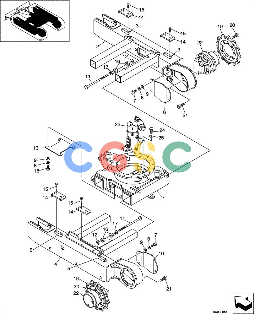纽荷兰零件查询(E15) - COMPACT CRAWLER EXCAVATOR (N.A.) (1/06-) (05-01[00]) - UNDERCARRIAGE New Holland Constructuion