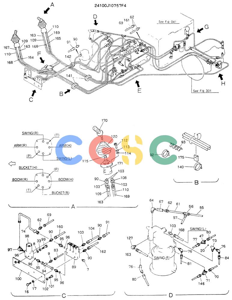 神钢零件查询(K907LC) - MARK II EXCAVATOR BTW YQU0001 - YQU0400 (1/87-12/03) (03-002[01]) - REMOTE-CONTROL ASSY Kobelco