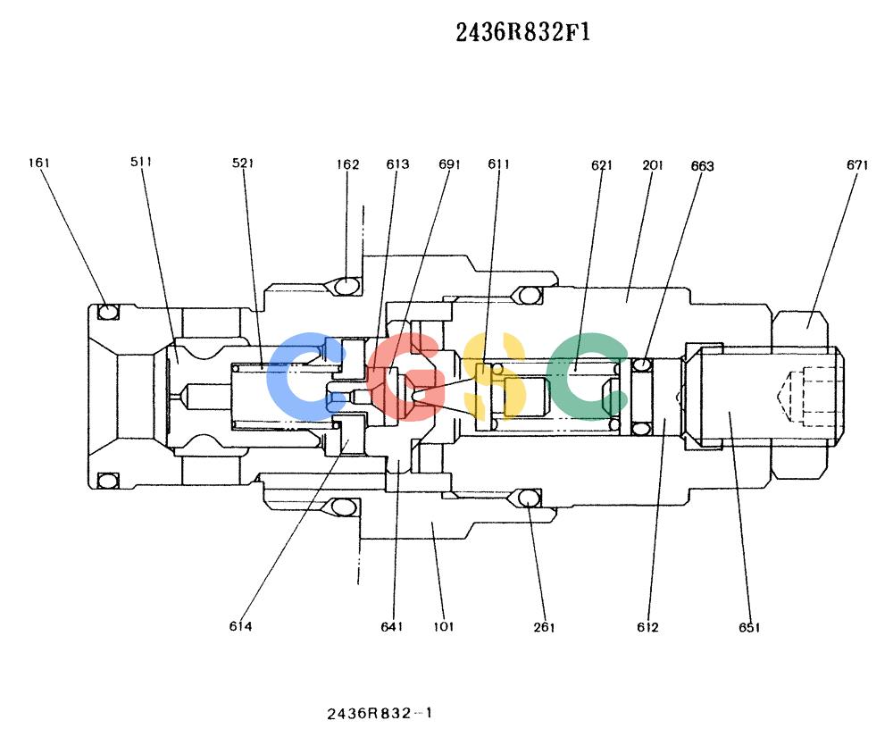 神钢零件查询(K912LC) - MARK II EXCAVATOR ASN YC0301-0737 (1/88-12/03) (11-008) - VALVE ASSY, RELIEF, PROPELLING Kobelco
