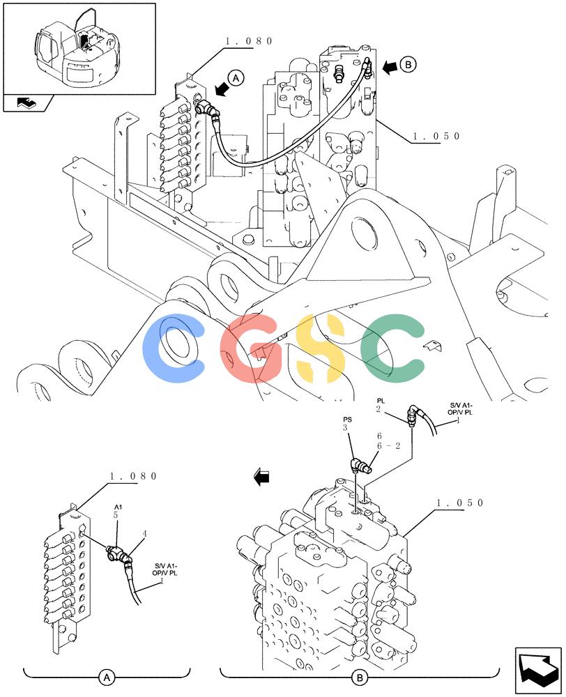 纽荷兰零件查询(E235BSR) - CRAWLER EXCAVATOR (5/07-) (1.054[06]) - PUMP/CONTROL VALVE PIPING - NIBBLER & BREAKER New Holland Constructuion