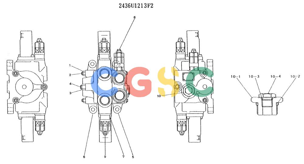 神钢零件查询(K907LC) - MARK II EXCAVATOR ASN YQ0565 (GLOBAL) (1/87-12/03) (11-025) - VALVE ASSY, CONTROL Kobelco