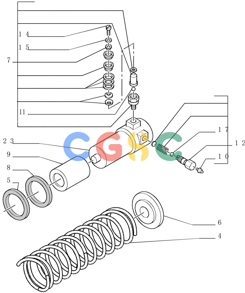 纽荷兰零件查询(D150) - CRAWLER DOZER (1/05-) (2.346[03]) - TRACK IDLER - CYLINDER New Holland Constructuion