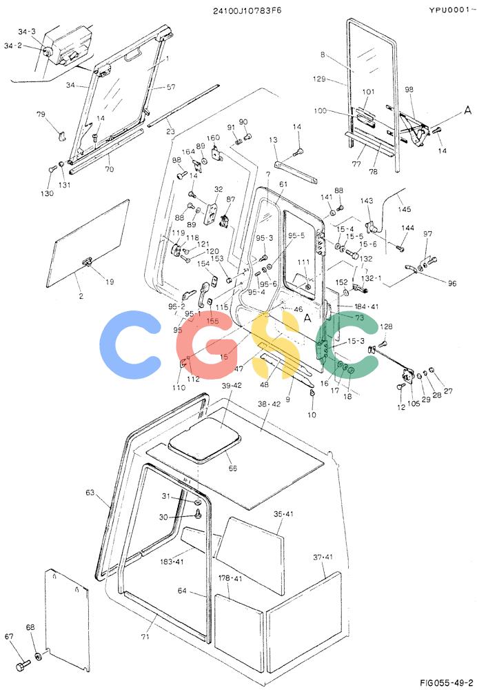 神钢零件查询(K905LC) - MARK II EXCAVATOR ASN YPU00001 (1/87-12/03) (02-006[02]) - GUARD ASSY (FOR EXTREME HEAT) Kobelco