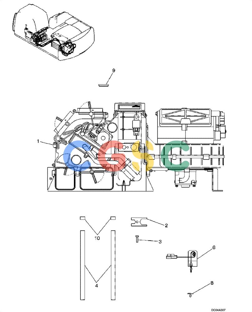 纽荷兰零件查询(EH160) - CRAWLER EXCAVATOR (9/03-) (09 -34[00]) - AIR CONDITIONER ASSEMBLY New Holland Constructuion