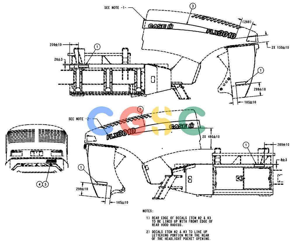凯斯零件查询(FLX3510) - FLOATER (8/04-8/06) (09-001) - EXTERIOR COSMETICS GROUP, FLX3010 Case Agriculture