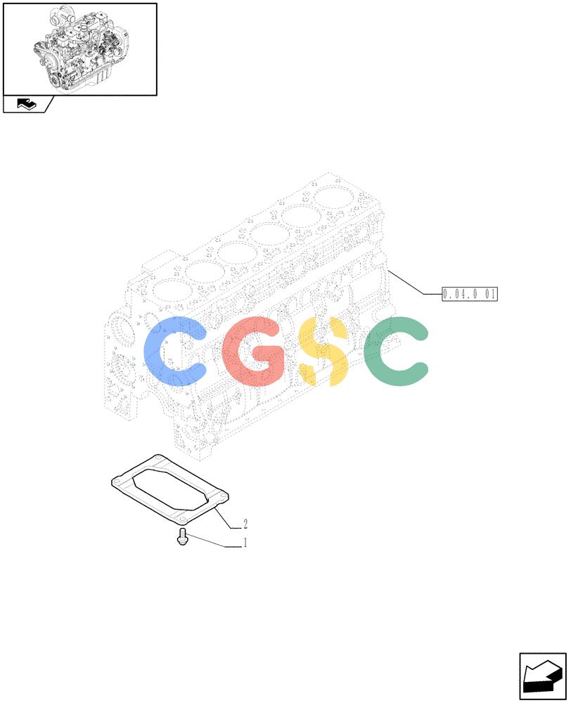 神钢零件查询(F4GE9684C J601) - ENGINE - 504360955 - 84152356 (1/13-) (0.04.0[02]) - CRANKCASE (2852728) Kobelco