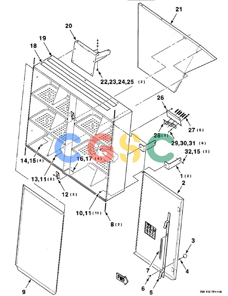 凯斯零件查询(8580) - CASE IH LARGE RECTANGULAR BALER (1/88-12/98) (07-20) - TWINE BOX ASSEMBLY, RIGHT Case Agriculture