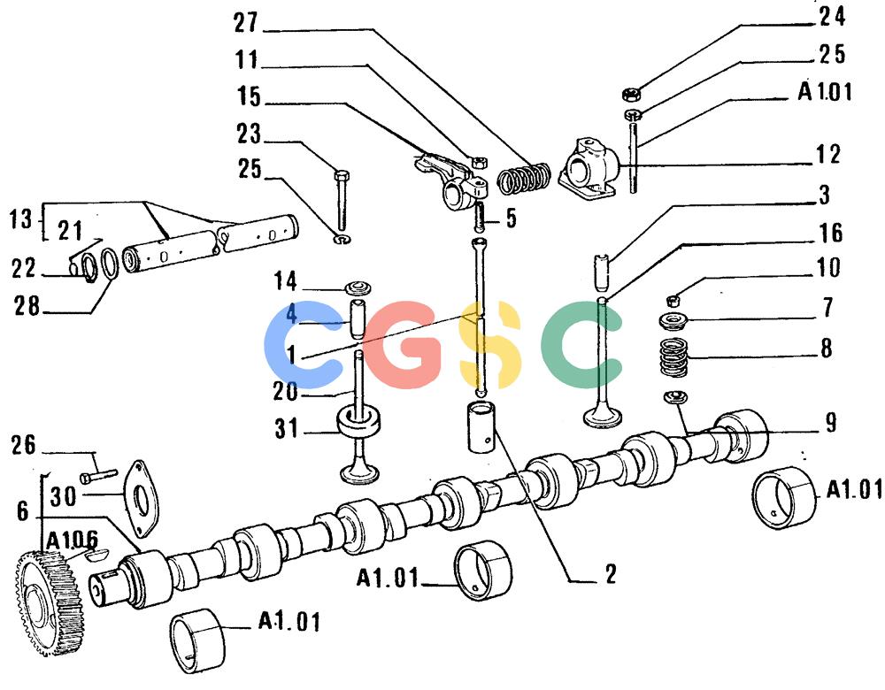 纽荷兰零件查询(FL14E) - CRAWLER LOADER (A1.07[001]) - VALVE GEAR New Holland Constructuion