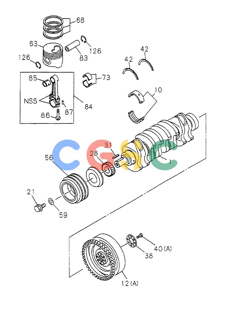 纽荷兰零件查询(EH70) - MIDI CRAWLER EXCAVATOR (N.A.) (1/05-) (185) - CRANKSHAFT, PISTON AND FLYWHEEL New Holland Constructuion