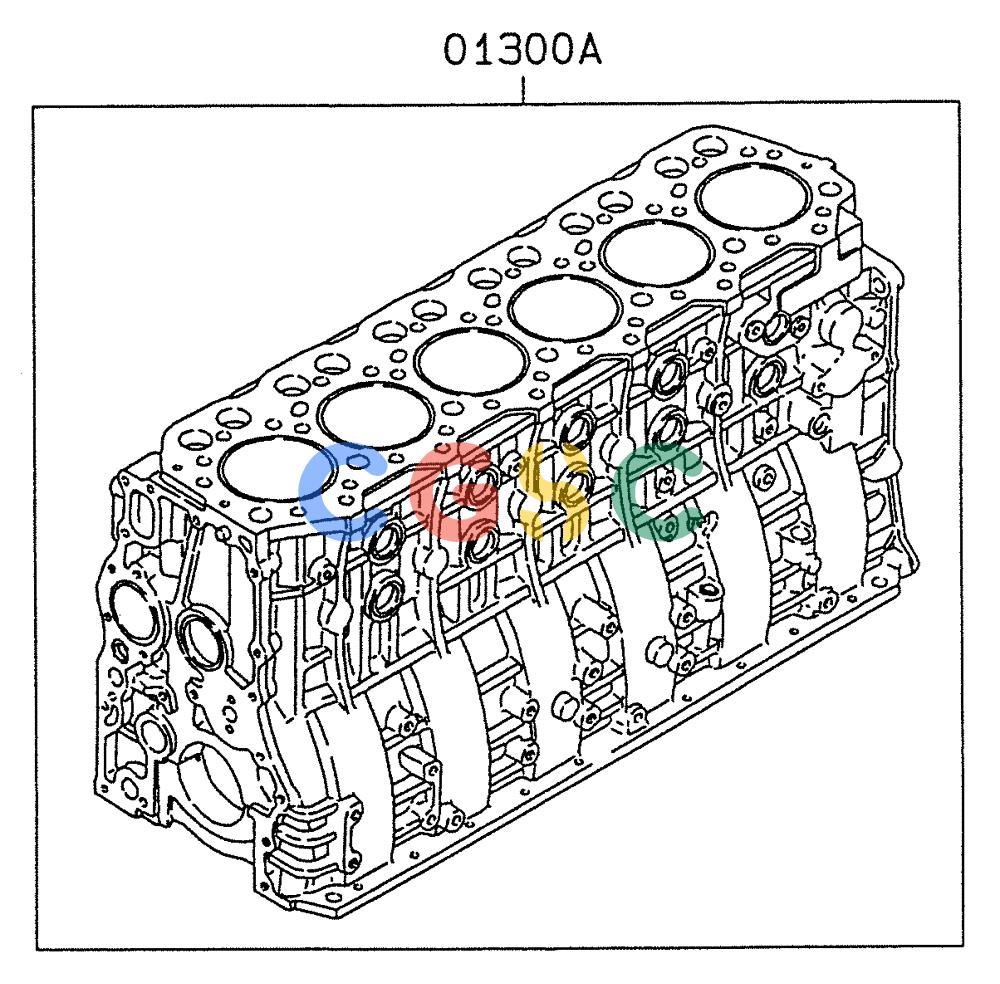 纽荷兰零件查询(E235SRLC) - CRAWLER EXCAVATOR BTW YU04-00837 - YU04-01417 (08-002) - SERVICE CYLINDER BLOCK ASSY New Holland Constructuion