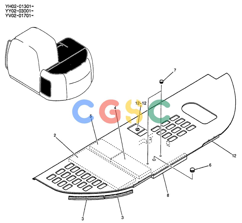 神钢零件查询(ED150) - BLADE RUNNER EXCAVATOR/DOZER BTW YL04-00501 - YL04-00554 (4/03-10/03) (01-044) - BONNET ASSEMBLY Kobelco