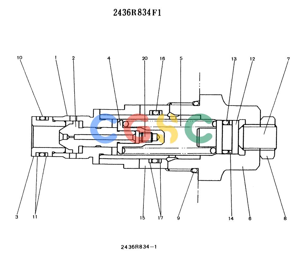 神钢零件查询(K912LC) - MARK II EXCAVATOR ASN YC0301-0737 (1/88-12/03) (11-009) - VALVE ASSY, RELIEF Kobelco