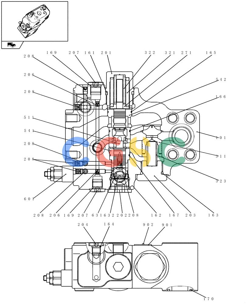 纽荷兰零件查询(E235BSR) - CRAWLER EXCAVATOR (5/07-) (2.030[09]) - VALVE ASSY, HOLDING New Holland Constructuion