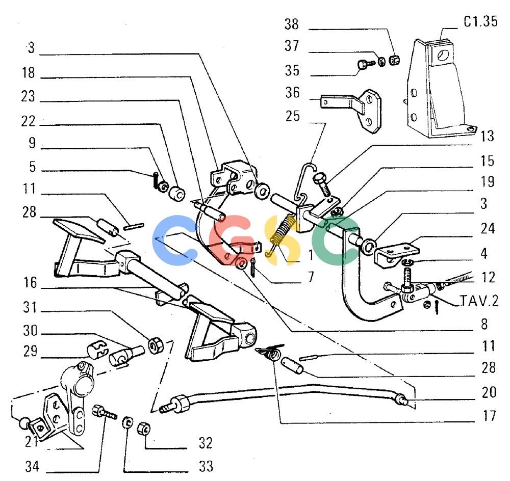 纽荷兰零件查询(FL5B) - CRAWLER LOADER (A2.21[001]) - THROTTLE CONTROL LINKAGE New Holland Constructuion