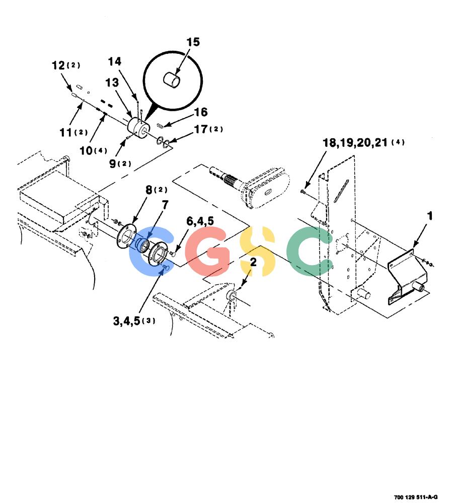 凯斯零件查询(8575) - CASE IH MID-SIZE RECTANGULAR BALER (NORTH AMERICA) (1/95-12/00) (03-004) - PICKUP MOUNTING ASSEMBLY, S.N. CFH0113001 THRU CFH0163128 Case Agriculture