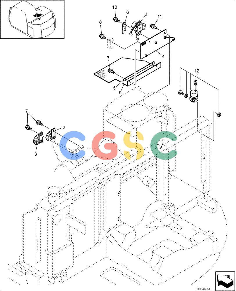 纽荷兰零件查询(EH130) - CRAWLER EXCAVATOR (3/04-) (04 -08[00]) - HORN MOUNTING New Holland Constructuion