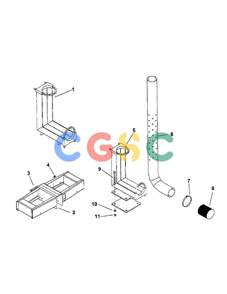 凯斯零件查询(3503) - CONCORD AIR SYSTEM (1/96-12/00) (F08) - PRIMARY MANIFOLD, TUBES AND STANDS, DISCONTINUED Case Agriculture