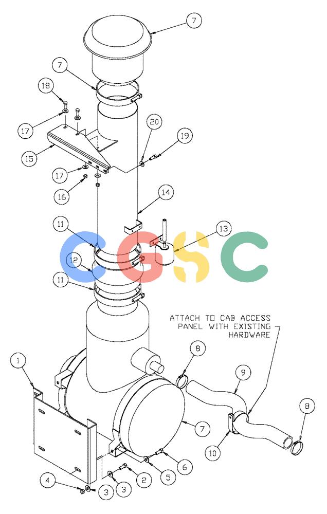 凯斯零件查询(FLX3330B) - FLOATER (12/99-9/02) (02-042) - AIR FILTER GROUP Case Agriculture