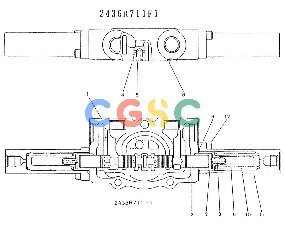 神钢零件查询(K903) - MARK II EXCAVATOR BTW LE6601 - LE7871 (1/88-12/03) (11-028) - SPOOL ASSY (P/N 2436R711F1) Kobelco