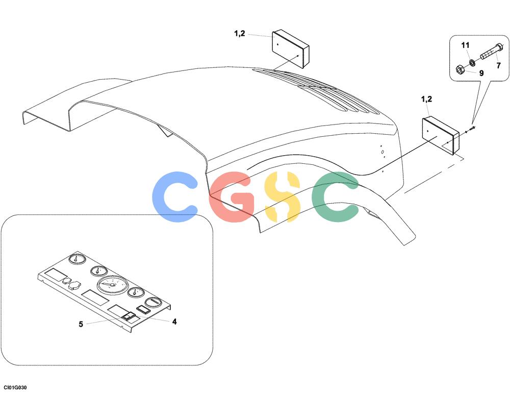 纽荷兰零件查询(CV1100) - VIBRATORY ROLLER (7/01-) (04-001-08[01]) - REAR LIGHTS New Holland Constructuion