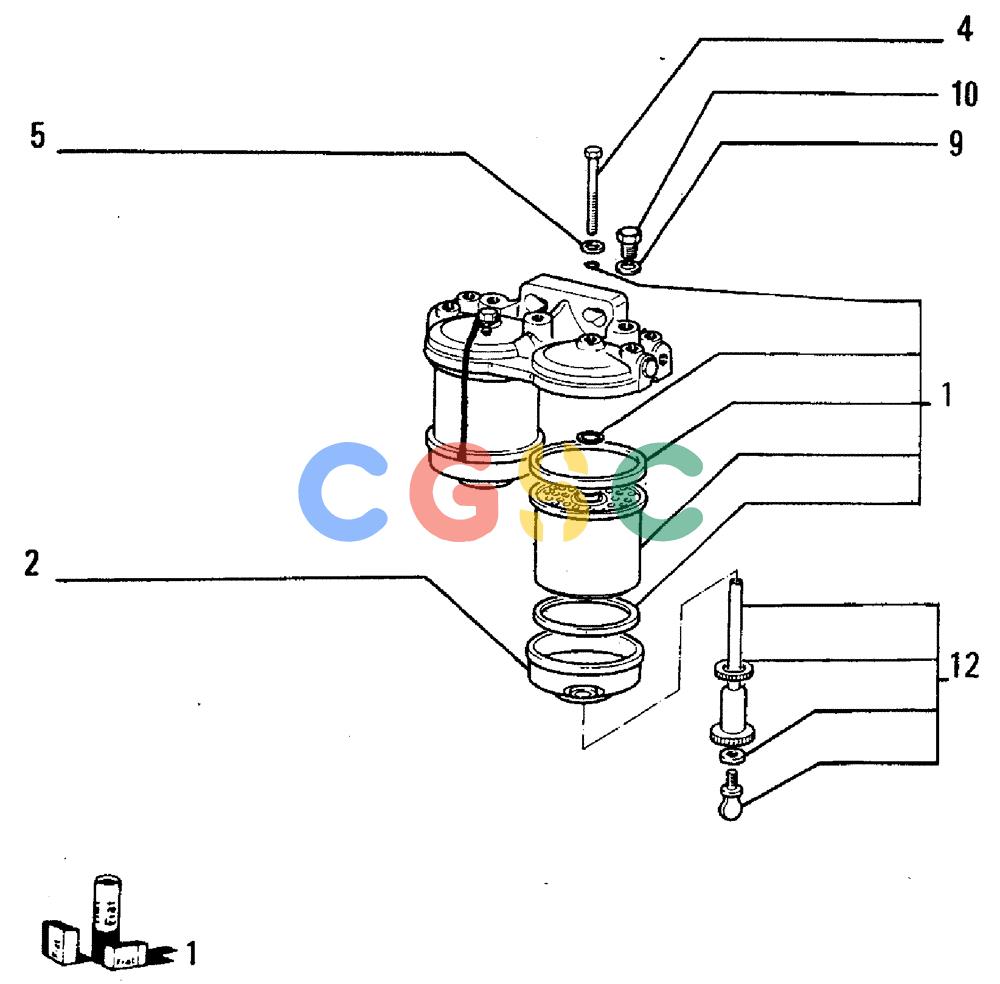 纽荷兰零件查询(FL5B) - CRAWLER LOADER (A2.26/1[001]) - FUEL FILTER New Holland Constructuion