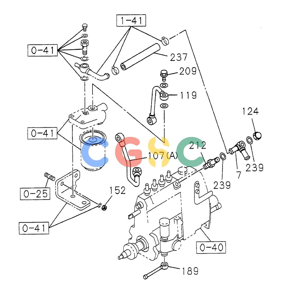 纽荷兰零件查询(EH70) - MIDI CRAWLER EXCAVATOR (N.A.) (1/05-) (198) - FUEL PUMP AND PIPE New Holland Constructuion