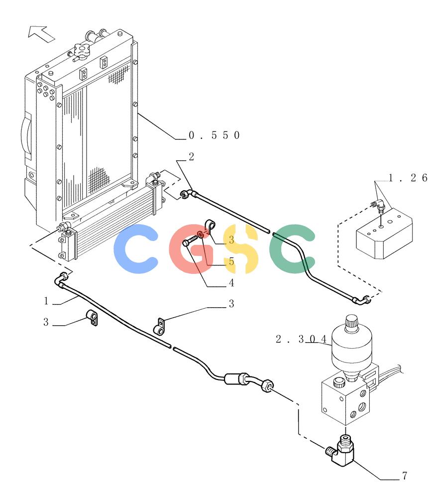 纽荷兰零件查询(DC180LT) - CRAWLER DOZER (5/00-) (2.319[04]) - STEERING CONNECTING PIPING - VERSION (01) New Holland Constructuion