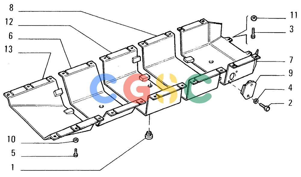 纽荷兰零件查询(FD14E) - CRAWLER DOZER (5.6460[001]) - BOTTOM GUARDS New Holland Constructuion