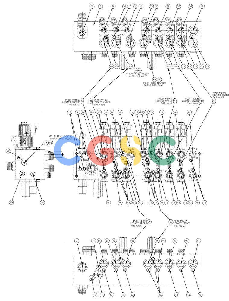 凯斯零件查询(810) - FLEX-AIR APPLICATOR - 2009 (9/09-12/11) (07-011[02]) - VALVE BLOCK, 7 BANK, W/O AUGER Case Agriculture