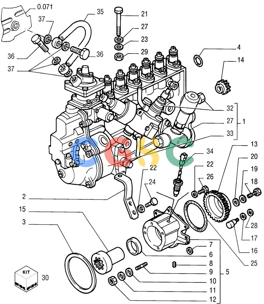 纽荷兰零件查询(FD255) - CRAWLER DOZER (N.A. VERSION) (7/95-) (0.140[01]) - INJECTION PUMP - INJECTION EQUIPMENT New Holland Constructuion