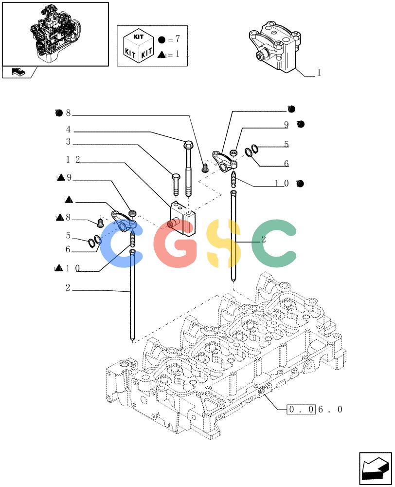神钢零件查询(F4GE9484A J601) - ENGINE - 504103783 - 920019898 (1/13-) (0.06.6) - ROCKER SHAFT (504090394) Kobelco