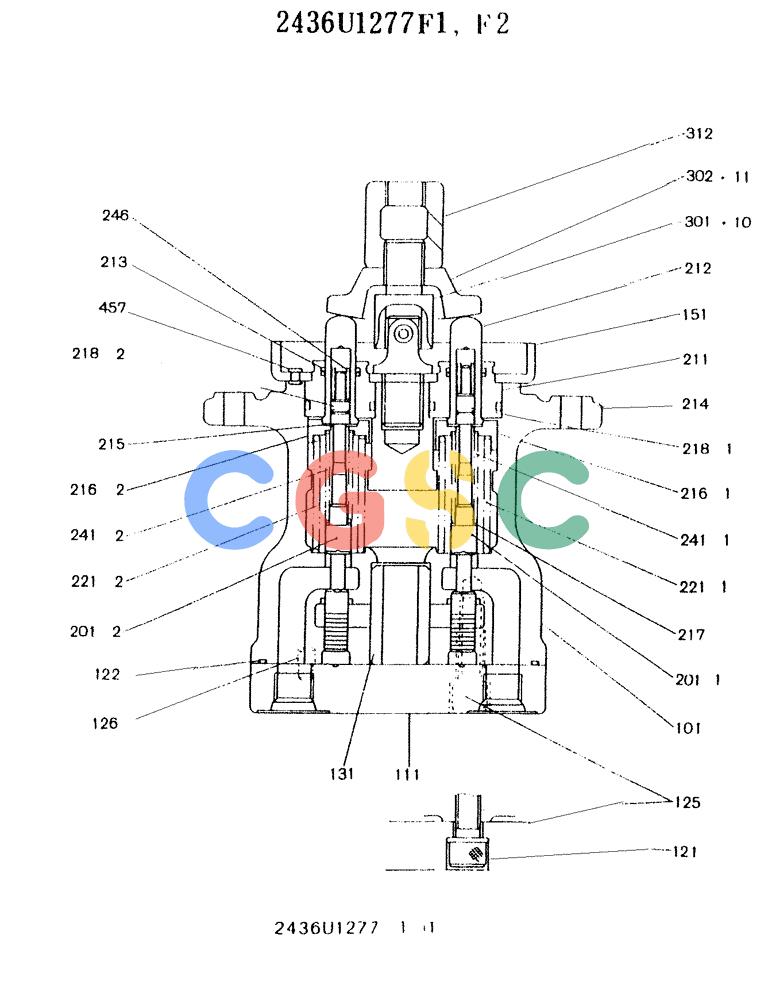 神钢零件查询(K912LC) - MARK II EXCAVATOR ASN YC0301-0737 (1/88-12/03) (11-023) - VALVE ASSY, PILOT Kobelco