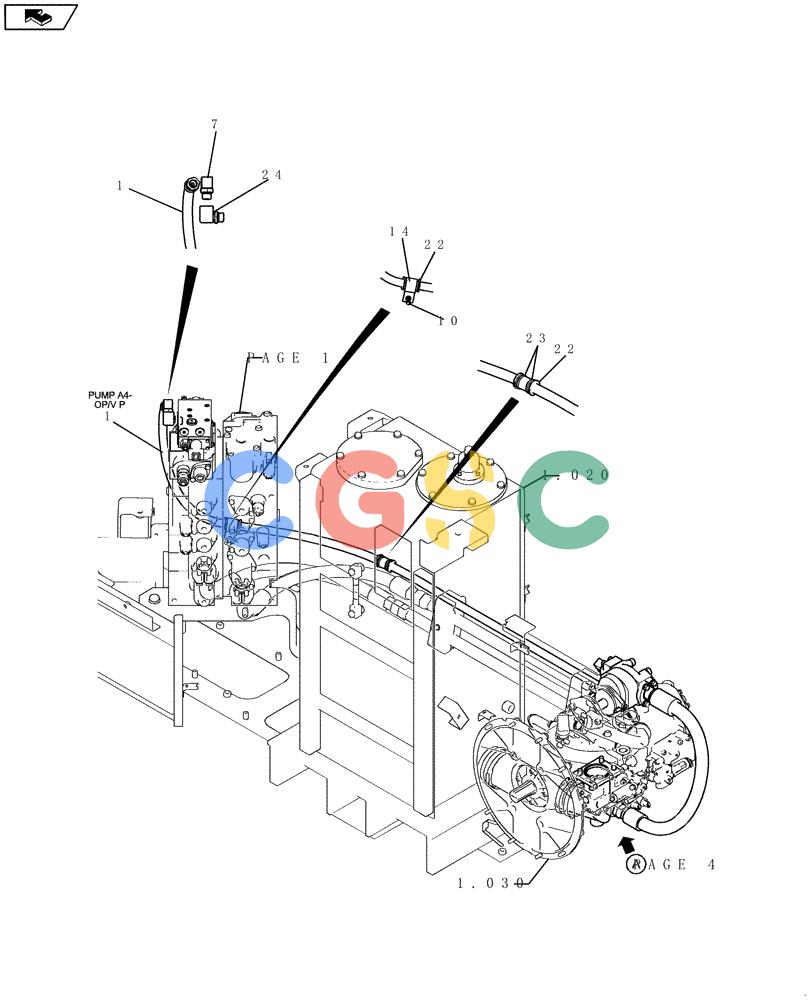 纽荷兰零件查询(E235BSR) - CRAWLER EXCAVATOR (5/07-) (1.052[03]) - PUMP/CONTROL VALVE PIPING - 2-PIECE BOOM New Holland Constructuion