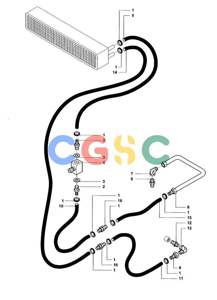 纽荷兰零件查询(DC100) - CRAWLER DOZER (N.A. VERSION) (4/00-) (9.650[02]) - CAB HEATER CIRCUIT DC70 - DC80 - DC100 New Holland Constructuion
