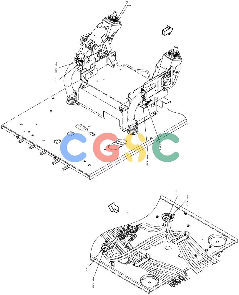 纽荷兰零件查询(E215B) - CRAWLER EXCAVATOR - TIER 3 (ROPS CAB) ASN NBDA21800 (6/13-) (01-045[00]) - CLAMP ASSY New Holland Constructuion