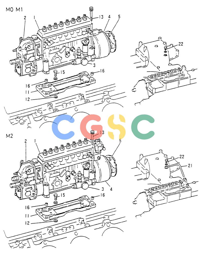 神钢零件查询(8DC9-T) - MITSUBISHI DIESEL ENGINE - K914 & K975 (1/79-12/06) (03-002) - FUEL INJECTION PUMP GENERAL 040-130B Kobelco