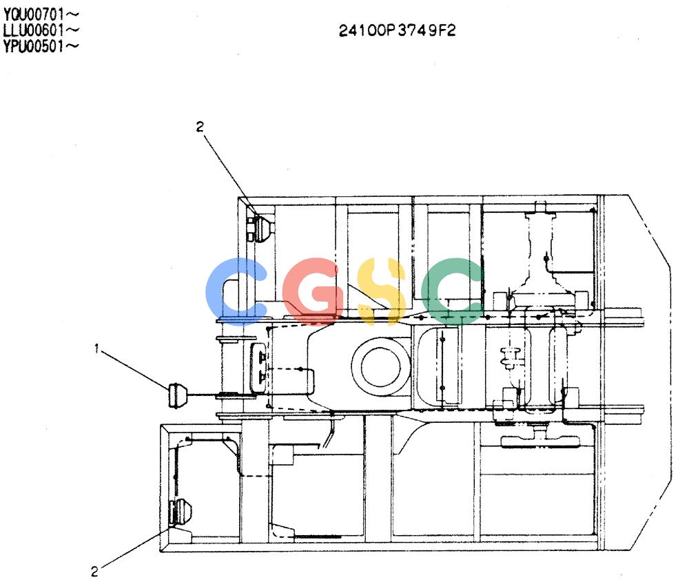 神钢零件查询(MD240C) - EXCAVATOR ASN LLU00601 (1/80-12/06) (06-003) - LAMP ASSY Kobelco