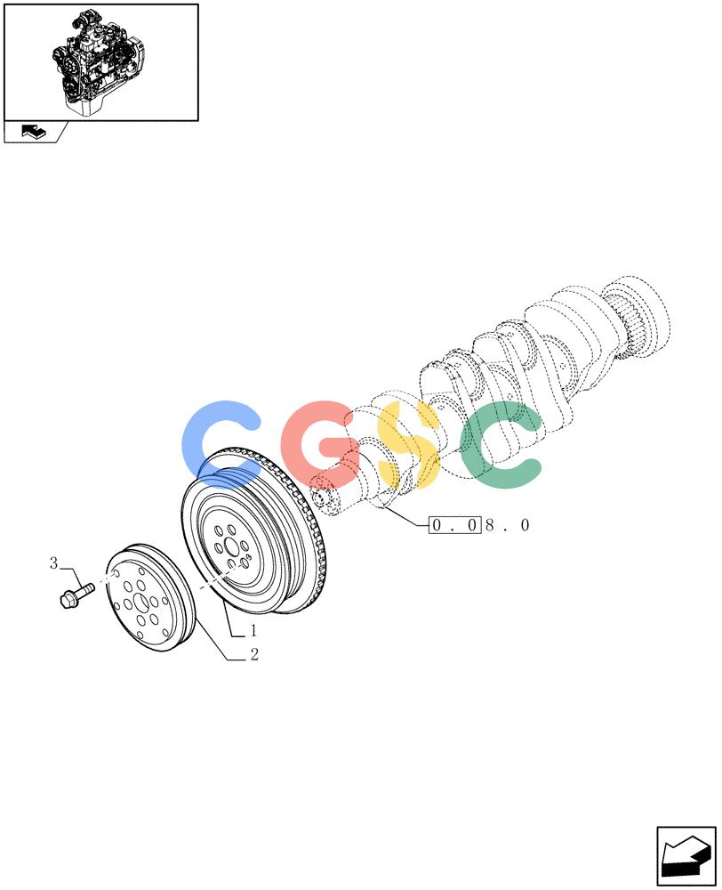 神钢零件查询(F4GE9484A J601) - ENGINE - 504103783 - 920019898 (1/13-) (0.08.4) - PULLEY - CRANKSHAFT (504066113) Kobelco