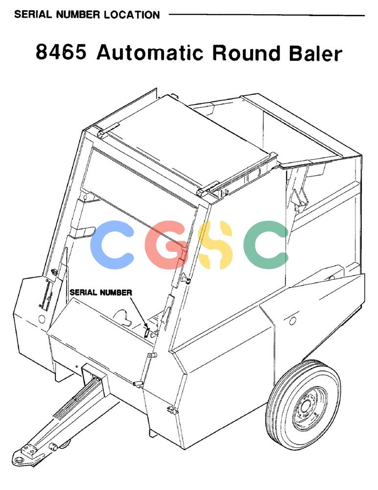 凯斯零件查询(8465) - CASE IH AUTO ROUND BALER (1/91-12/97) (1-02) - SERIAL NUMBER LOCATION Case Agriculture