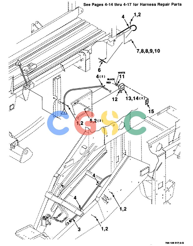 凯斯零件查询(8575) - CASE IH MID-SIZE RECTANGULAR BALER (NORTH AMERICA) (1/95-12/00) (04-010) - BALE EJECTOR ELECTRICAL ASSEMBLY Case Agriculture