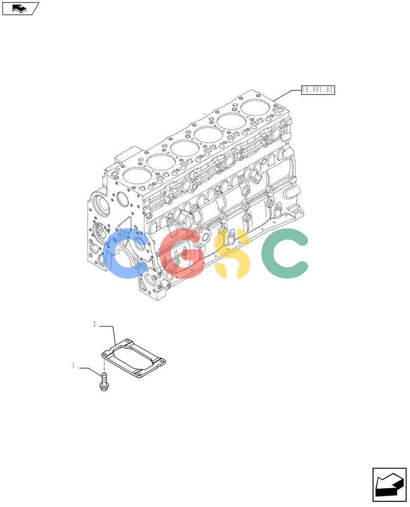神钢零件查询(F4HFE613Z A005) - ENGINE 5801366340 - 84285367 (9/10-) (10.001.03) - CRANKCASE (2852728) Kobelco