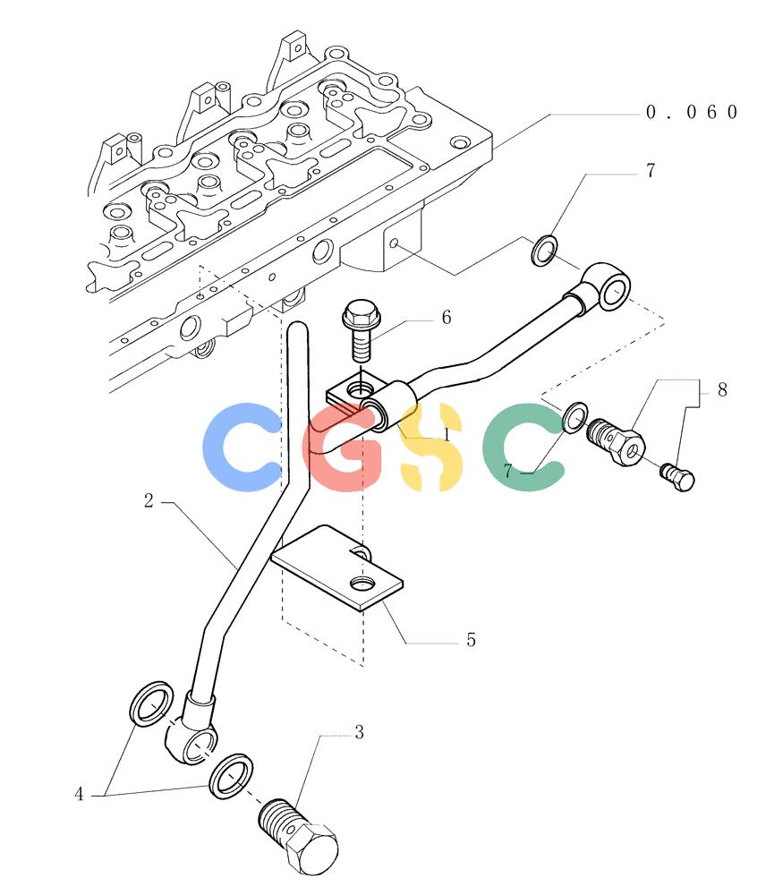 纽荷兰零件查询(DC180.B) - CRAWLER DOZER TIER 2 (3/03-) (0.203[01]) - PIPING - FUEL New Holland Constructuion