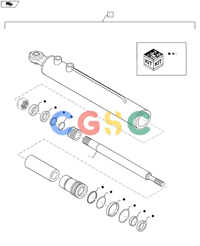 凯斯零件查询(810) - FLEX-AIR APPLICATOR - 2012 (2/12-) (35.911.02) - BOOM TILT CYLINDER Case Agriculture