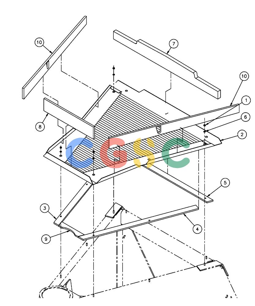 凯斯零件查询(FLX3300B) - FLOATER - 2002 (9/02-10/03) (04-015) - RADIATOR SCREEN ASSEMBLY-TOP Case Agriculture