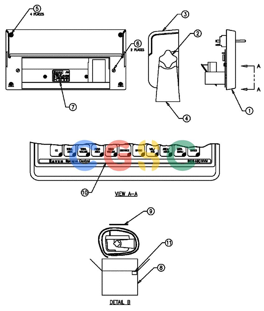 凯斯零件查询(FLX3510) - FLOATER (8/04-8/06) (08-005) - MOUNTING GROUP, CONTROL, RAVEN Case Agriculture