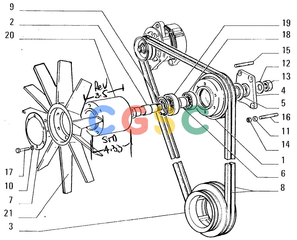 纽荷兰零件查询(FL14E) - CRAWLER LOADER (A4.09[001]) - FAN AND FAN DRIVE New Holland Constructuion