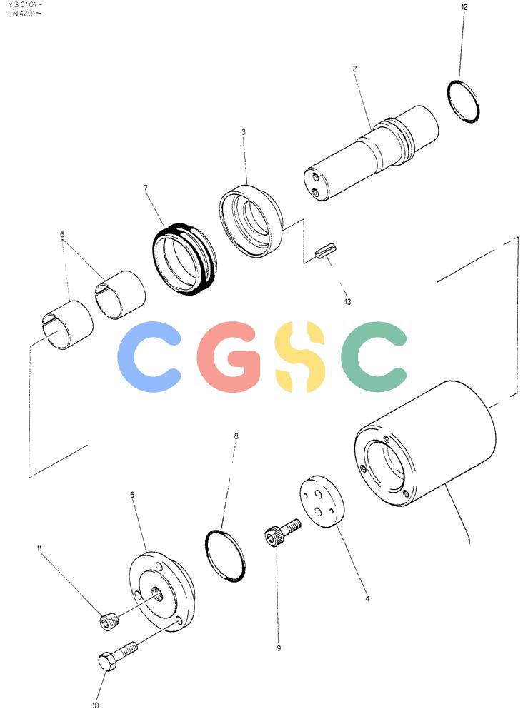 神钢零件查询(K907CLC) - EXCAVATOR BTW YG0101 - YG0500 (1/85-12/03) (05-005) - ROLLER ASSY (P/N-24100N2110F1) Kobelco