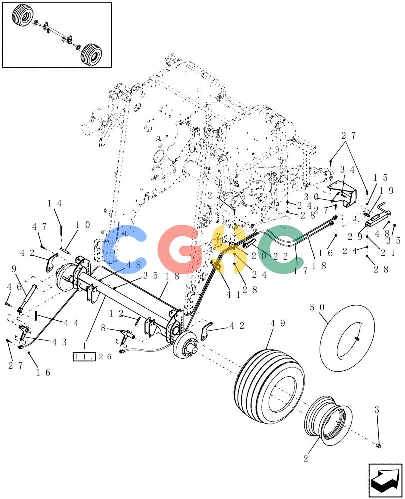 凯斯零件查询(RBX452) - CASE IH ROUND BALER (11/02-7/05) (11.25) - BRAKES Case Agriculture