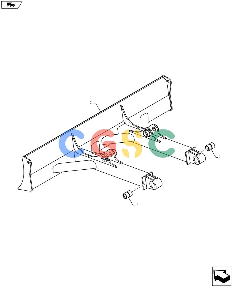纽荷兰零件查询(E135B) - CRAWLER EXCAVATOR TIER 3 - ASN YH05-07001 (N8TA13006) (1/08-) (03-12[00]) - DOZER ASSEMBLY New Holland Constructuion