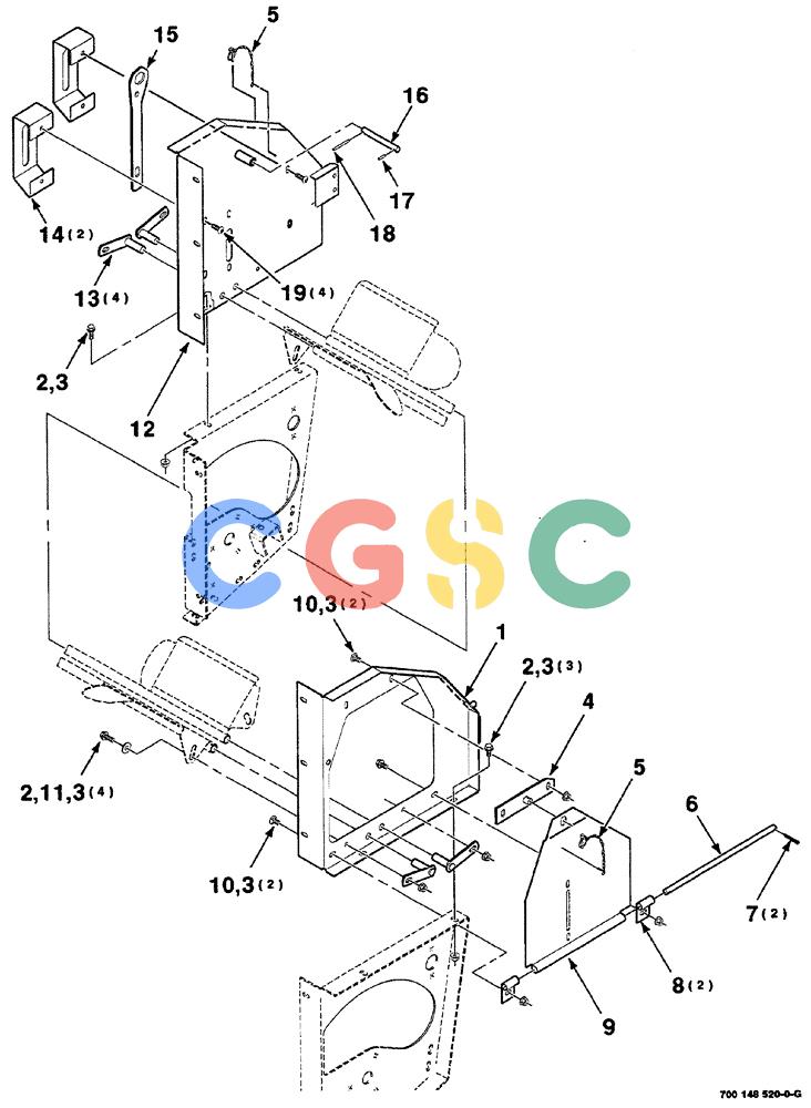 凯斯零件查询(RS561) - CASE IH ROUND BALER (1/99-12/00) (07-038) - MESH WRAP FRAME ASSEMBLY (UPPER) Case Agriculture